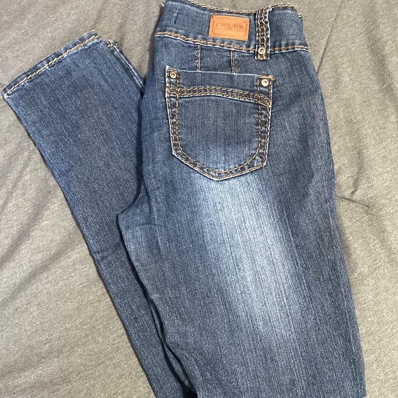 C’EST TOI Straight Dark Denim Jean - Picture 1 of 4